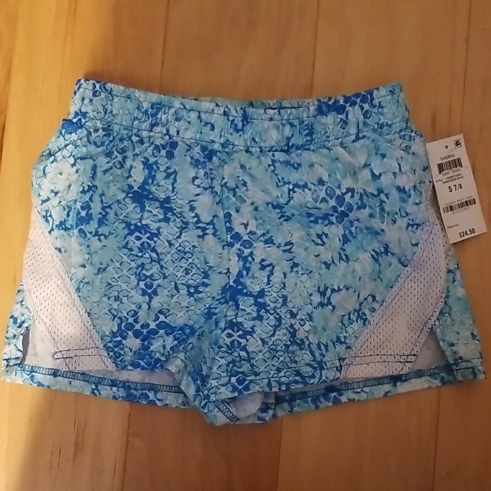 Ideology Blue Patterned Athletic Shorts